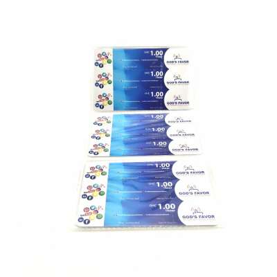 Customized 300gsm Paper Scratch Cards Lottery Scratch Tickets