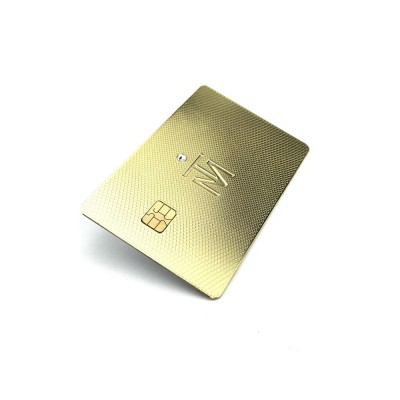 Rose Gold Stainless Steel Contactless Metal Card with Chip