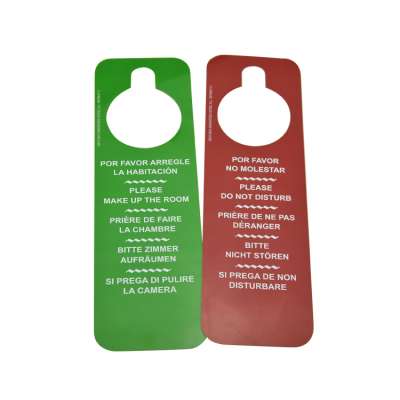 custom printable plastic hotel hang tags /door hanger